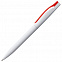 Ручка шариковая Pin, белая с красным с логотипом в Ставрополе заказать по выгодной цене в кибермаркете AvroraStore