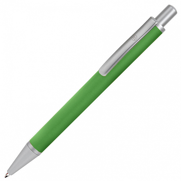 CLASSIC, ручка шариковая, зеленый/серебристый, металл, синяя паста с логотипом в Ставрополе заказать по выгодной цене в кибермаркете AvroraStore