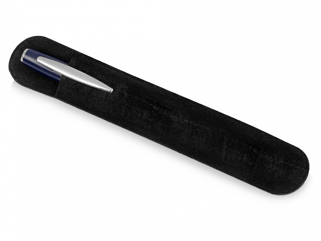 Ручка шариковая Geneva, серебристый/темно-синий с логотипом в Ставрополе заказать по выгодной цене в кибермаркете AvroraStore