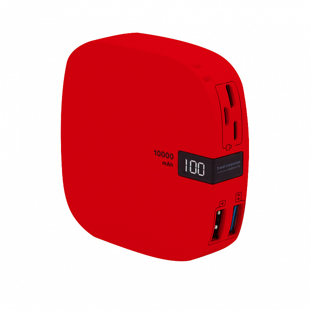 Внешний аккумулятор Revil 10000 mAh - Красный PP с логотипом в Ставрополе заказать по выгодной цене в кибермаркете AvroraStore