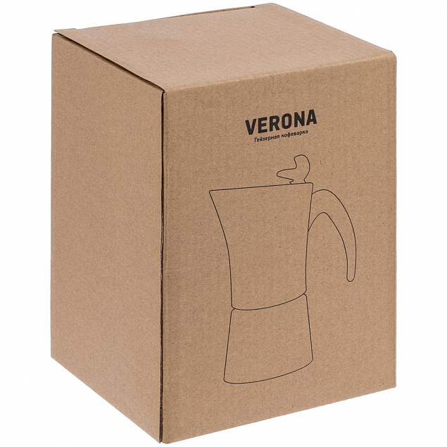 Гейзерная кофеварка Verona с логотипом в Ставрополе заказать по выгодной цене в кибермаркете AvroraStore