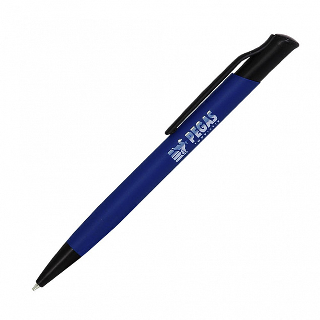 Шариковая ручка Grunge, синяя с логотипом в Ставрополе заказать по выгодной цене в кибермаркете AvroraStore