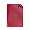 Чехол для паспорта PURE 140*90 мм., застежка на кнопке, натуральная кожа (фактурная), красный с логотипом в Ставрополе заказать по выгодной цене в кибермаркете AvroraStore