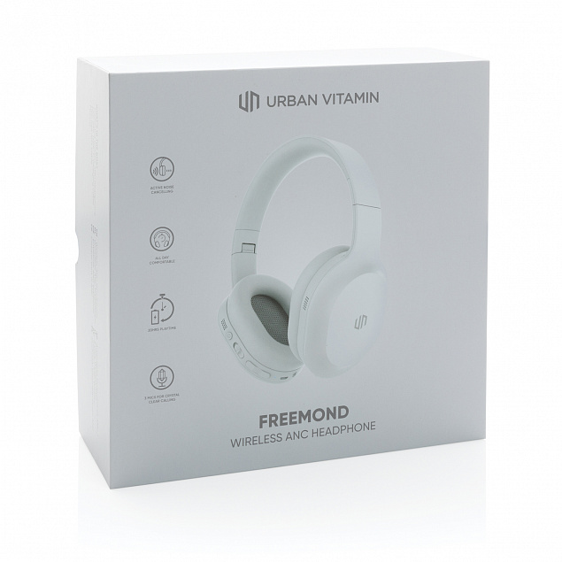 Беспроводные наушники Urban Vitamin Freemond с активным шумоподавлением ANC с логотипом в Ставрополе заказать по выгодной цене в кибермаркете AvroraStore