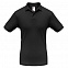 Рубашка поло Safran черная с логотипом в Ставрополе заказать по выгодной цене в кибермаркете AvroraStore