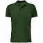 Рубашка поло мужская Planet Men, темно-зеленая с логотипом в Ставрополе заказать по выгодной цене в кибермаркете AvroraStore