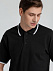 Рубашка поло мужская с контрастной отделкой PRACTICE 270 черная с логотипом в Ставрополе заказать по выгодной цене в кибермаркете AvroraStore