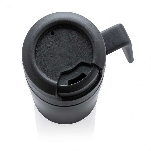 Термокружка с ручкой Coffee-to-go, черный с логотипом в Ставрополе заказать по выгодной цене в кибермаркете AvroraStore