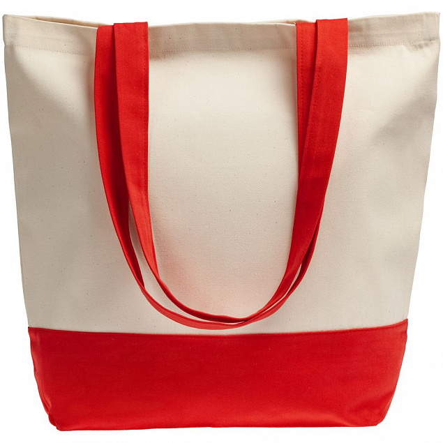 Холщовая сумка Shopaholic, красная с логотипом в Ставрополе заказать по выгодной цене в кибермаркете AvroraStore