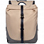 Рюкзак coolStuff Plus, бежевый c темно-синим с логотипом в Ставрополе заказать по выгодной цене в кибермаркете AvroraStore