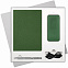 Подарочный набор Tweed, зеленый (ежедневник, ручка, аккумулятор) с логотипом в Ставрополе заказать по выгодной цене в кибермаркете AvroraStore