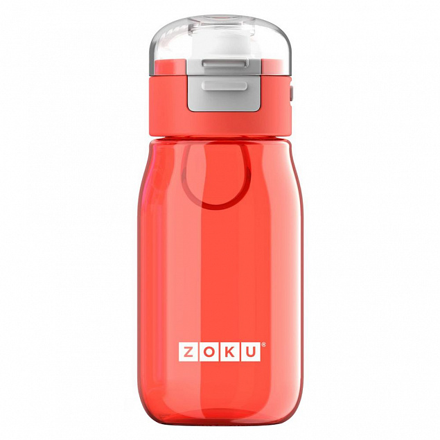 Детская бутылка для воды Zoku, красная с логотипом в Ставрополе заказать по выгодной цене в кибермаркете AvroraStore