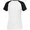 Футболка женская T-bolka Bicolor Lady, белая с черным с логотипом в Ставрополе заказать по выгодной цене в кибермаркете AvroraStore