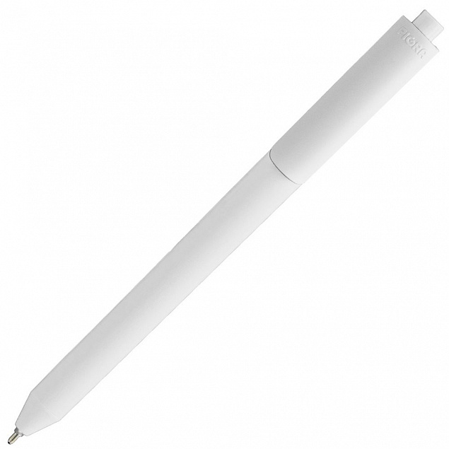 Ручка шариковая Pigra P03 Mat, белая с логотипом в Ставрополе заказать по выгодной цене в кибермаркете AvroraStore