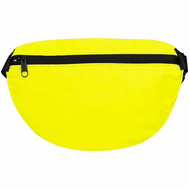 Поясная сумка Manifest Color из светоотражающей ткани, неон-желтая с логотипом в Ставрополе заказать по выгодной цене в кибермаркете AvroraStore