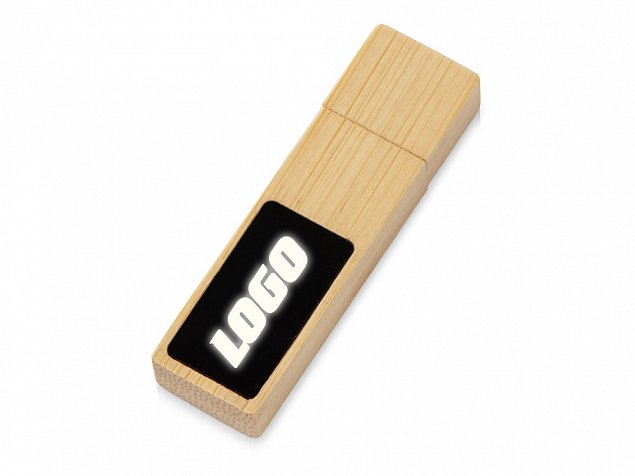USB 2.0- флешка на 32 Гб c подсветкой логотипа «Bamboo LED» с логотипом в Ставрополе заказать по выгодной цене в кибермаркете AvroraStore