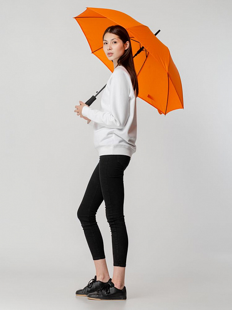 Зонт-трость Color Play, оранжевый с логотипом в Ставрополе заказать по выгодной цене в кибермаркете AvroraStore