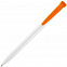 Ручка шариковая Favorite, белая с оранжевым с логотипом в Ставрополе заказать по выгодной цене в кибермаркете AvroraStore