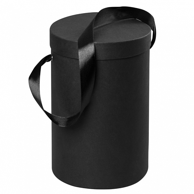 Подарочная коробка Rond, черная с логотипом в Ставрополе заказать по выгодной цене в кибермаркете AvroraStore