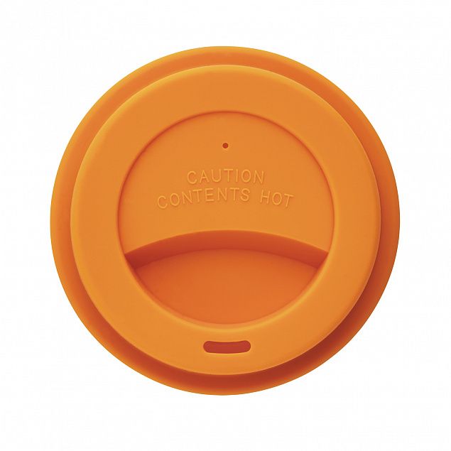 Стакан с крышкой PLA, 350 мл, оранжевый с логотипом в Ставрополе заказать по выгодной цене в кибермаркете AvroraStore