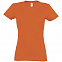 Футболка женская Imperial Women 190, оранжевая с логотипом в Ставрополе заказать по выгодной цене в кибермаркете AvroraStore