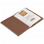 Обложка для паспорта, коричневая с логотипом в Ставрополе заказать по выгодной цене в кибермаркете AvroraStore