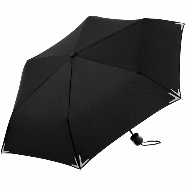 Зонт складной Safebrella, черный с логотипом в Ставрополе заказать по выгодной цене в кибермаркете AvroraStore