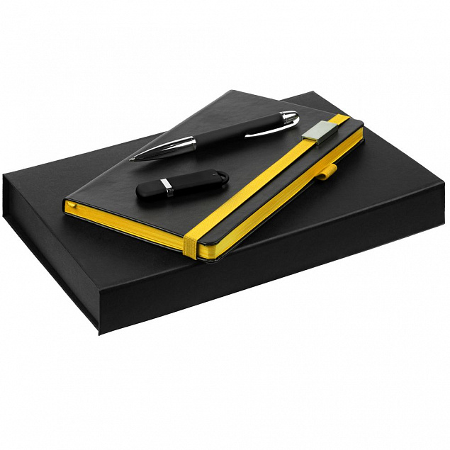 Набор Ton Memory, черный с желтым с логотипом в Ставрополе заказать по выгодной цене в кибермаркете AvroraStore