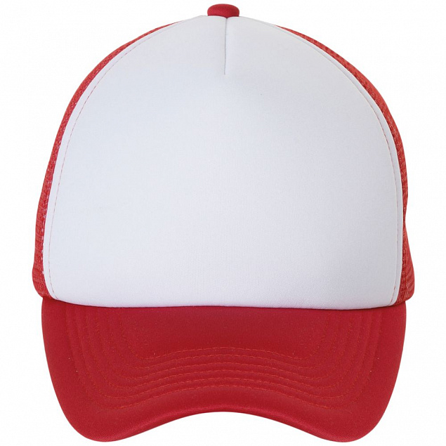 Бейсболка BUBBLE, красная с белым с логотипом в Ставрополе заказать по выгодной цене в кибермаркете AvroraStore