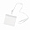 Ланъярд с держателем для бейджа; белый; 11,2х0,5 см; полиэстер, пластик; тампопечать, шелкограф с логотипом в Ставрополе заказать по выгодной цене в кибермаркете AvroraStore