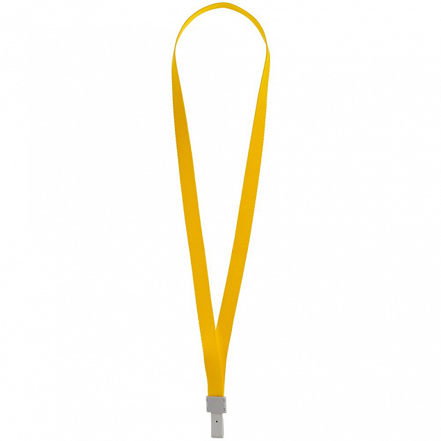 Карман для бейджа с лентой Staff, желтый с логотипом в Ставрополе заказать по выгодной цене в кибермаркете AvroraStore