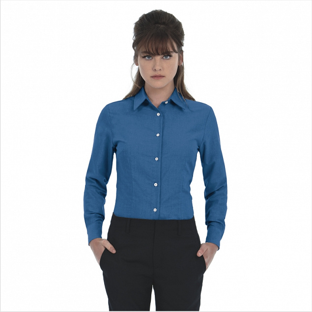 Рубашка женская с длинным рукавом Oxford LSL/women с логотипом в Ставрополе заказать по выгодной цене в кибермаркете AvroraStore