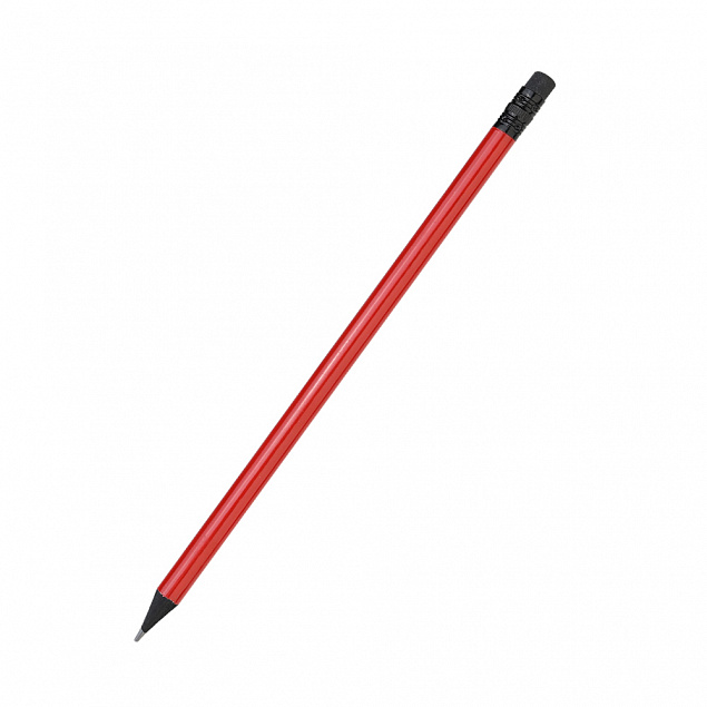 Карандаш Negro с цветным корпусом - Красный PP с логотипом в Ставрополе заказать по выгодной цене в кибермаркете AvroraStore