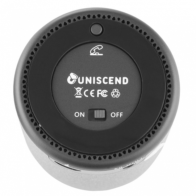 Беспроводная Bluetooth колонка Uniscend Grinder, серая с логотипом в Ставрополе заказать по выгодной цене в кибермаркете AvroraStore