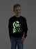 Свитшот детский Cat Muertos со светящимся принтом, черный с логотипом в Ставрополе заказать по выгодной цене в кибермаркете AvroraStore