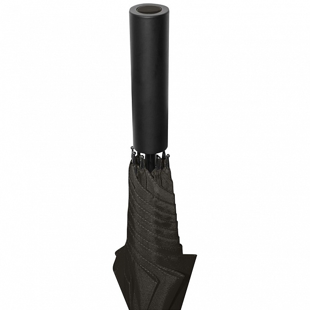 Зонт-трость Dublin, черный с логотипом в Ставрополе заказать по выгодной цене в кибермаркете AvroraStore