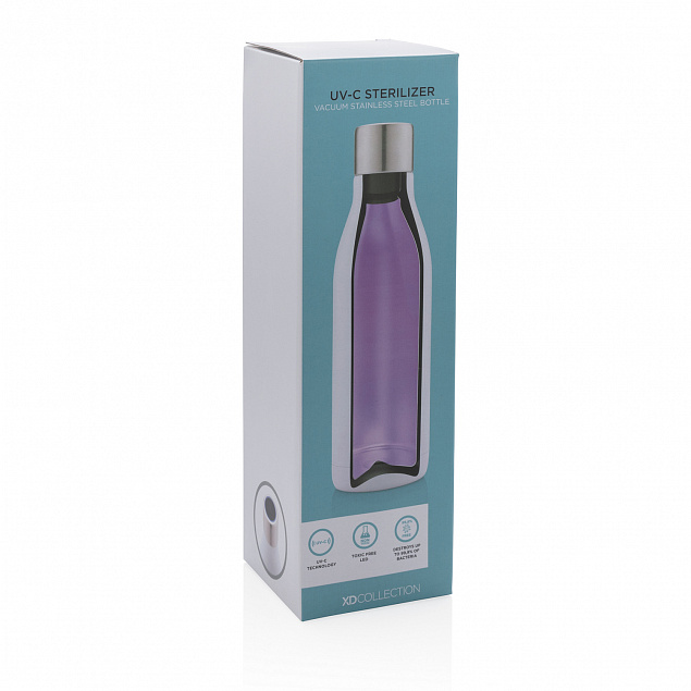 Вакуумная бутылка из нержавеющей стали с UV-C стерилизатором с логотипом в Ставрополе заказать по выгодной цене в кибермаркете AvroraStore