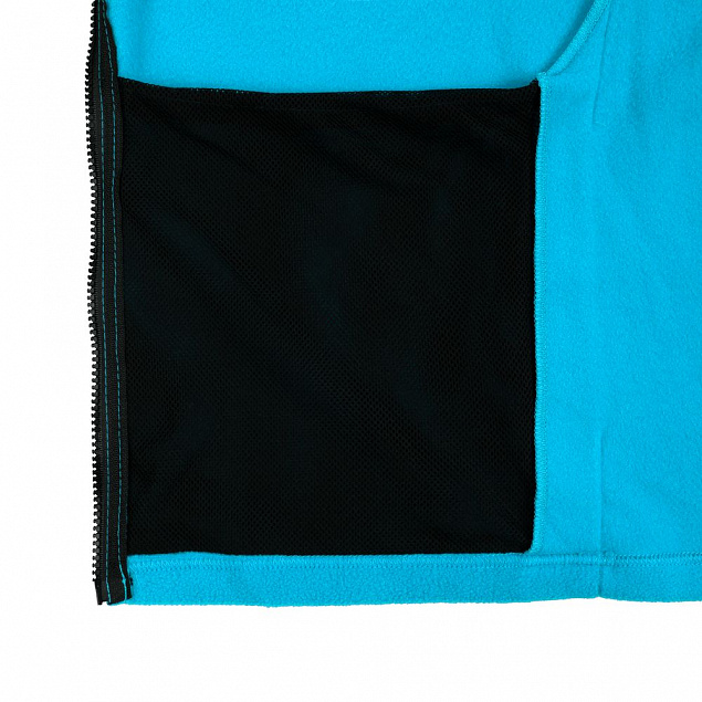 Куртка флисовая унисекс Manakin, бирюзовая с логотипом в Ставрополе заказать по выгодной цене в кибермаркете AvroraStore