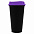 Стакан с крышкой Color Cap Black, черный с фиолетовым с логотипом в Ставрополе заказать по выгодной цене в кибермаркете AvroraStore
