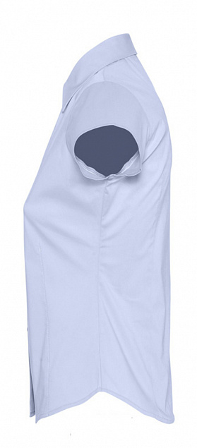 Рубашка женская с коротким рукавом EXCESS, голубая с логотипом в Ставрополе заказать по выгодной цене в кибермаркете AvroraStore