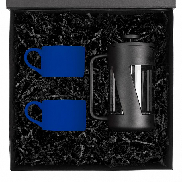 Набор для чая на 2 персоны Best Morning, синий с логотипом в Ставрополе заказать по выгодной цене в кибермаркете AvroraStore