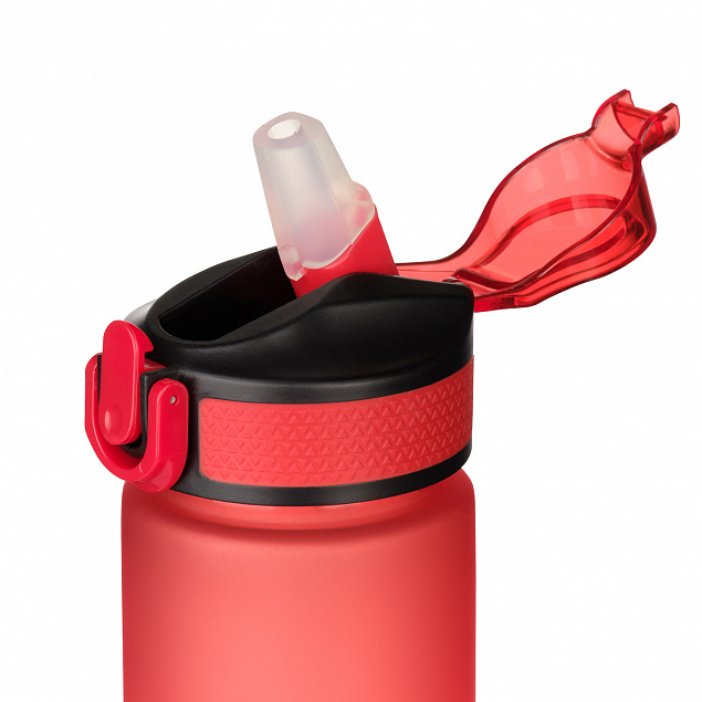 Спортивная бутылка для воды, Flip, 700 ml, красная с логотипом в Ставрополе заказать по выгодной цене в кибермаркете AvroraStore