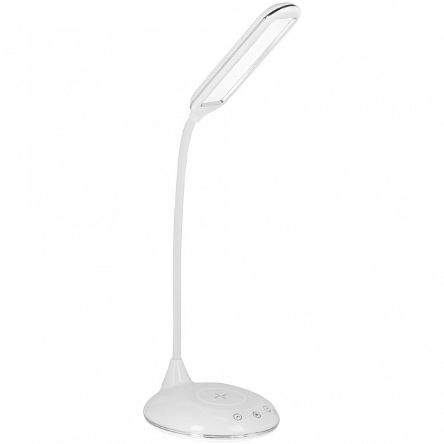 Лампа с беспроводной зарядкой Bright Helper, белая с логотипом в Ставрополе заказать по выгодной цене в кибермаркете AvroraStore