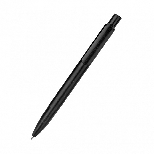 Ручка из биоразлагаемой пшеничной соломы Melanie, черная с логотипом в Ставрополе заказать по выгодной цене в кибермаркете AvroraStore