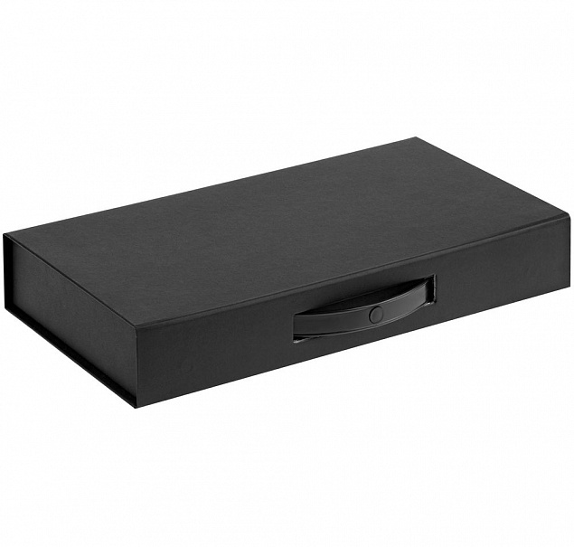 Коробка с ручкой Platt, черная с логотипом в Ставрополе заказать по выгодной цене в кибермаркете AvroraStore