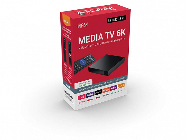 Медиаплеер  «MEDIA TV 6K» с логотипом в Ставрополе заказать по выгодной цене в кибермаркете AvroraStore