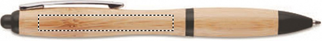 Ручка шариковая из бамбука и пл с логотипом в Ставрополе заказать по выгодной цене в кибермаркете AvroraStore