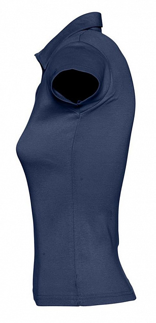 Рубашка поло женская без пуговиц PRETTY 220, кобальт (темно-синяя) с логотипом в Ставрополе заказать по выгодной цене в кибермаркете AvroraStore