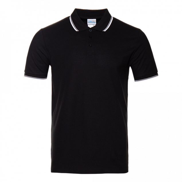 Рубашка поло Рубашка мужская 04T Чёрный с логотипом в Ставрополе заказать по выгодной цене в кибермаркете AvroraStore