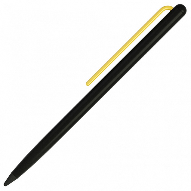 Карандаш GrafeeX в чехле, черный с желтым с логотипом в Ставрополе заказать по выгодной цене в кибермаркете AvroraStore